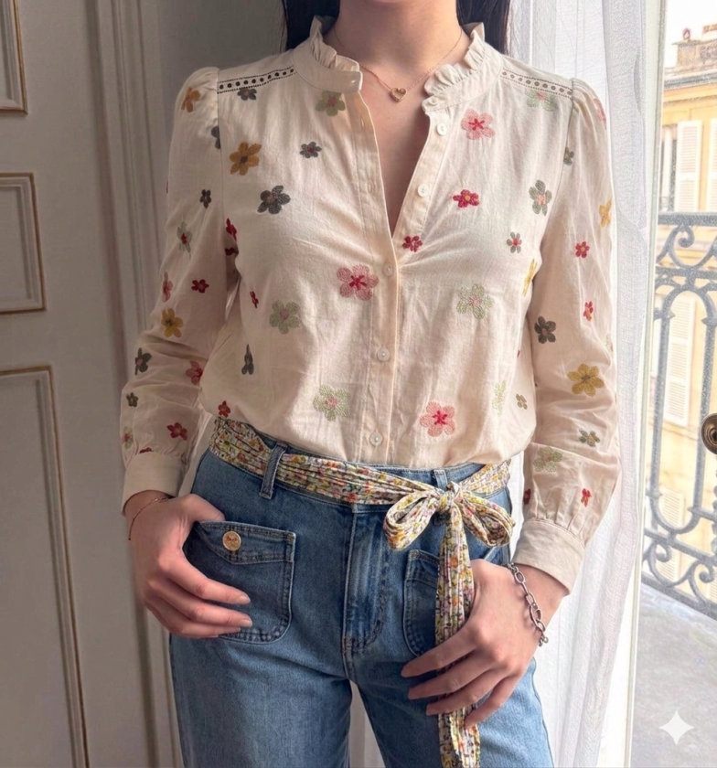 IN APRIL 1986 CHEMISE BRODEE